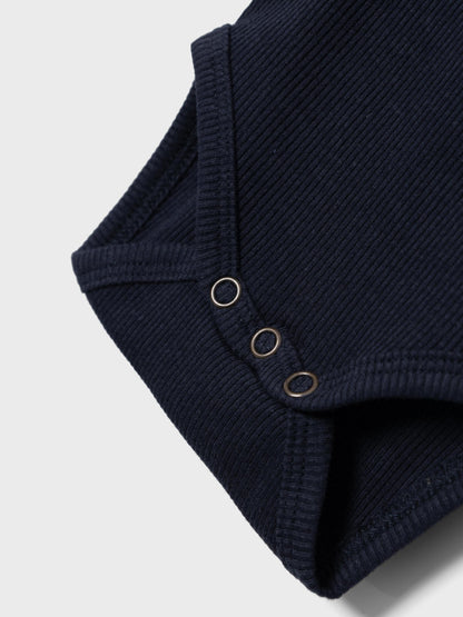 Name it body in rib met korte mouwen - Kab - Dark Sapphire - Body - MamaMilla