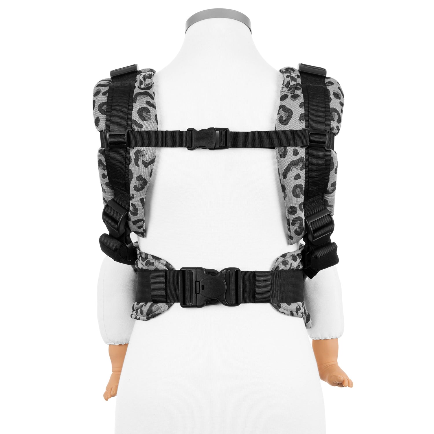 Fidella Fusion Fullbuckle Draagzak - Leopard Silver - Babydraagzak - MamaMilla