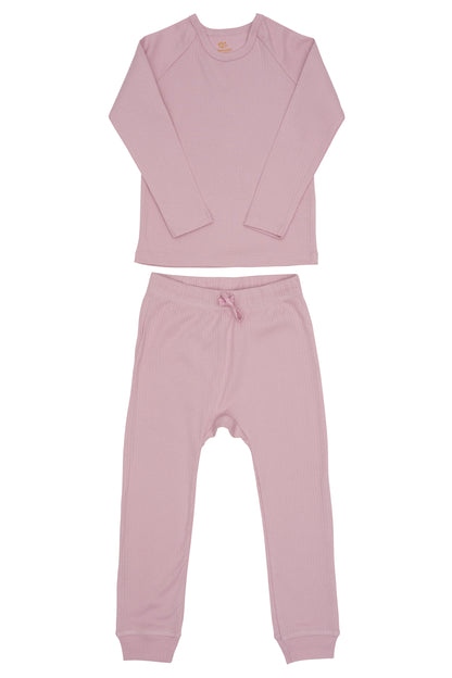 Copenhagen Colors 2-delige nachtkleding in ribstof - Lavendel - Onesie - MamaMilla