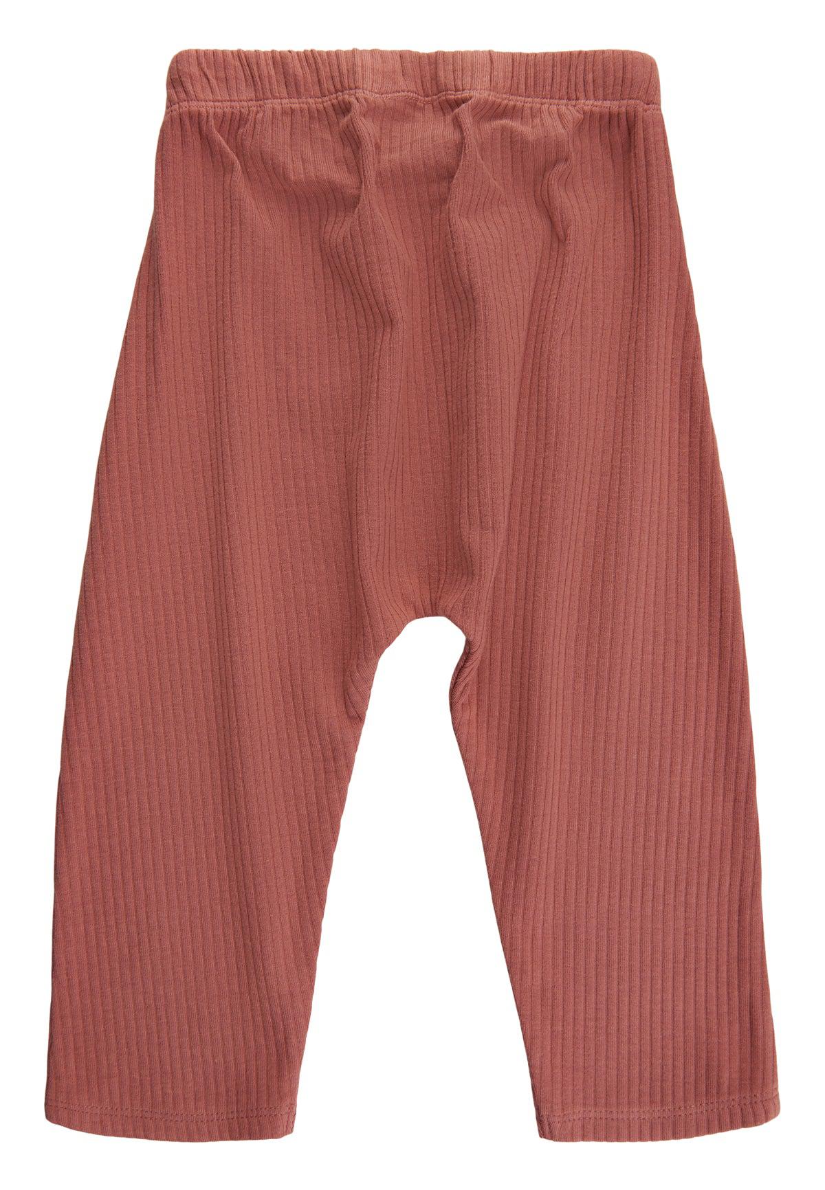Zachte galerij Haily ribbroek - Brick Dust - broek - MamaMilla