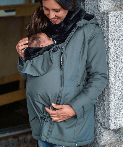Wombat &amp; Co. WALLABY 4-in-1 winterjas voor zwangere vrouwen/draagjas - Grijs - Draagjas - MamaMilla