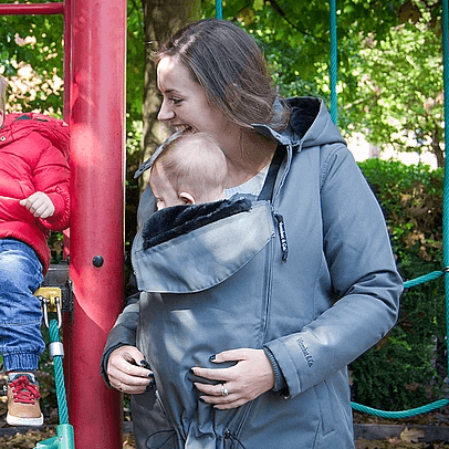 Wombat &amp; Co. WALLABY 4-in-1 winterjas voor zwangere vrouwen/draagjas - Grijs - Draagjas - MamaMilla