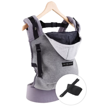 Love radius drager incl. babyinzet - Hoodie draagzak - Donkergrijs/Flanel Grijs - draagzak - MamaMilla