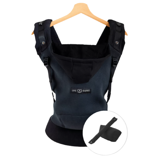 Love radius drager incl. babyinzet - Hoodie draagzak - Forest Black - draagzak - MamaMilla