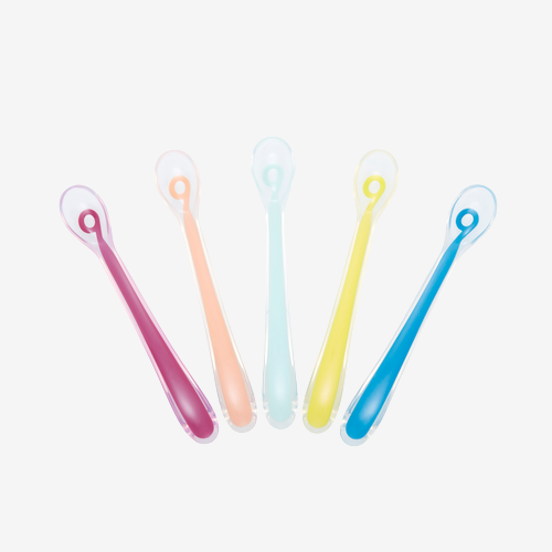 Babymoov Siliconen Lepels voor Puree en Pap +4 maanden - 5 stuks (set) - Bestek - MamaMilla