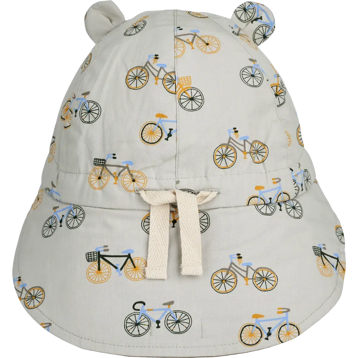 Liewood omkeerbare zonnehoed met kap en oor - Gorm - Fiets / Wolkenblauw - Zonnehoed - MamaMilla