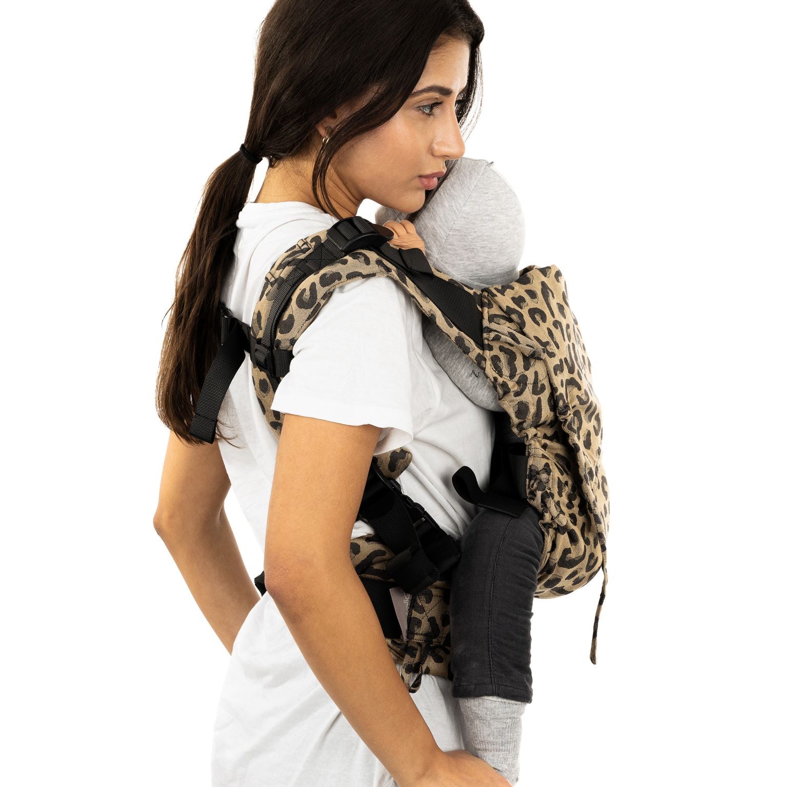 Fidella Fusion Draagzak met volledige gesp - Leopard Gold - Baby - Draagzak - MamaMilla