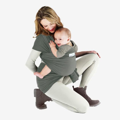 Love radius stretch wikkelbasis - Dusty green - wikkeldoek - MamaMilla