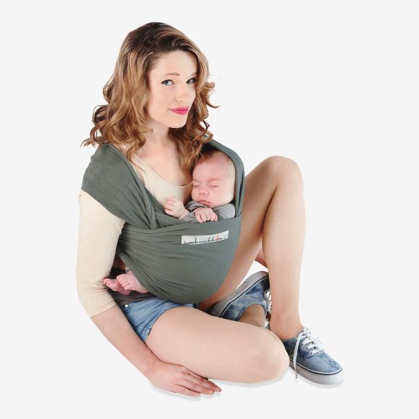 Love radius stretch wikkelbasis - Dusty green - wikkeldoek - MamaMilla
