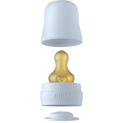 Bibs glazen babyfles - Latex - 110 ml. - Baby Blauw - Flesje baby - MamaMilla