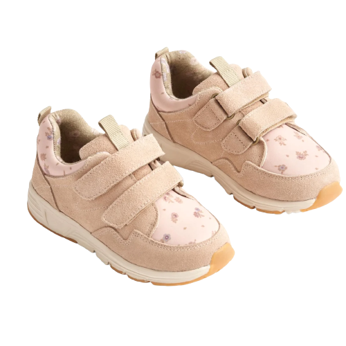 Wheat Toney Printed Velcro Sneaker - roze beige bloemen - Schoenen - MamaMilla
