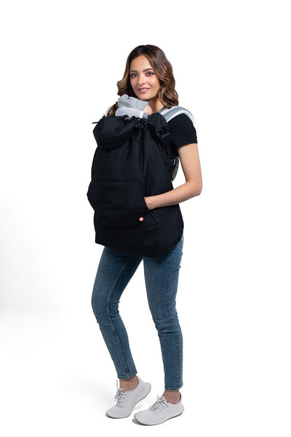 Wombat &amp; Co. winterdraaghoes voor draagzak en inbakerdoek - Charcoal Black/Grey - Draaghoes - MamaMilla