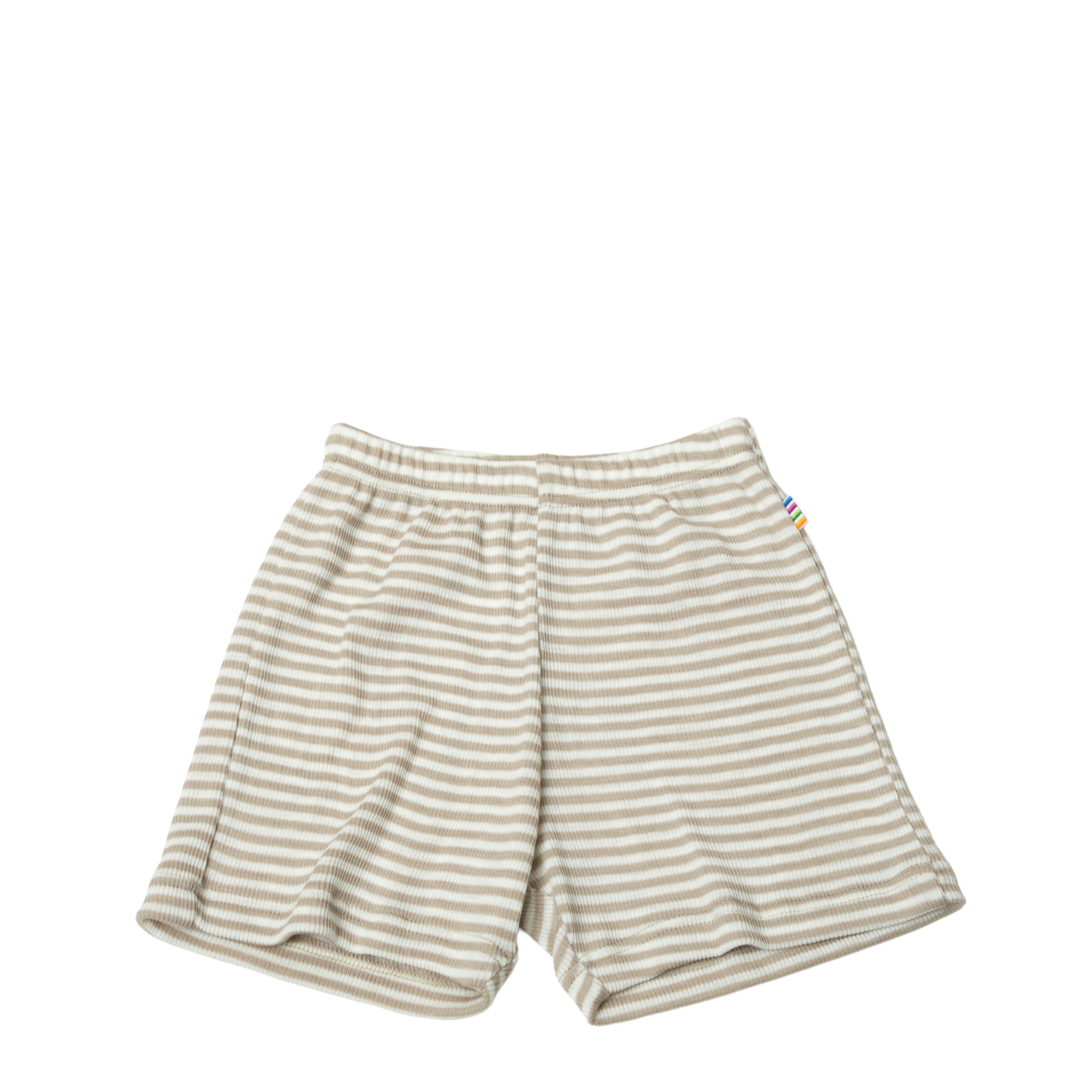 Joha short in wol en zijde - Grijs/strepen - broek - MamaMilla