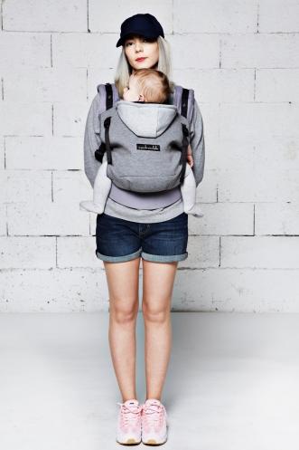 Love radius drager - Hoodie drager - Donkergrijs/Flanel Grijs - Drager - MamaMilla