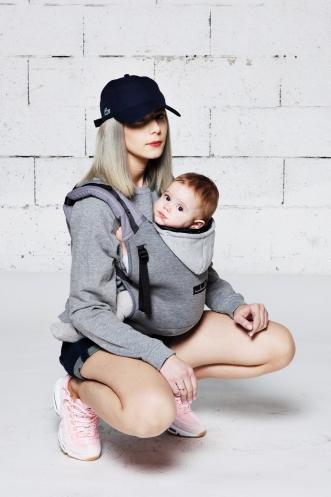 Love radius drager - Hoodie drager - Donkergrijs/Flanel Grijs - Drager - MamaMilla
