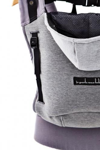 Love radius drager incl. babyinzet - Hoodie draagzak - Donkergrijs/Flanel Grijs - draagzak - MamaMilla