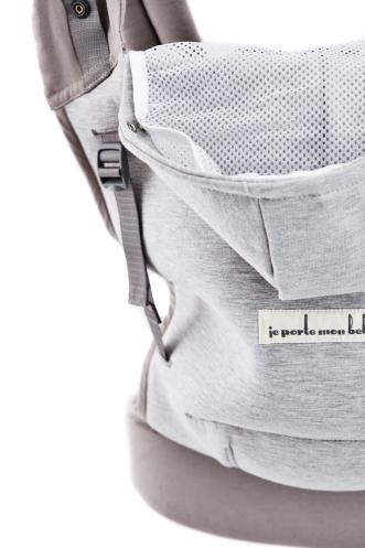 Love radius drager incl. babyinzetstuk - Hoodie draagzak - Lichtgrijs/Atletisch Grijs - draagzak - MamaMilla