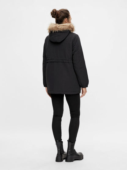 Mamalicious Vente Parka Jas - Jessa - Zwart - Zwangerschapsjas - MamaMilla
