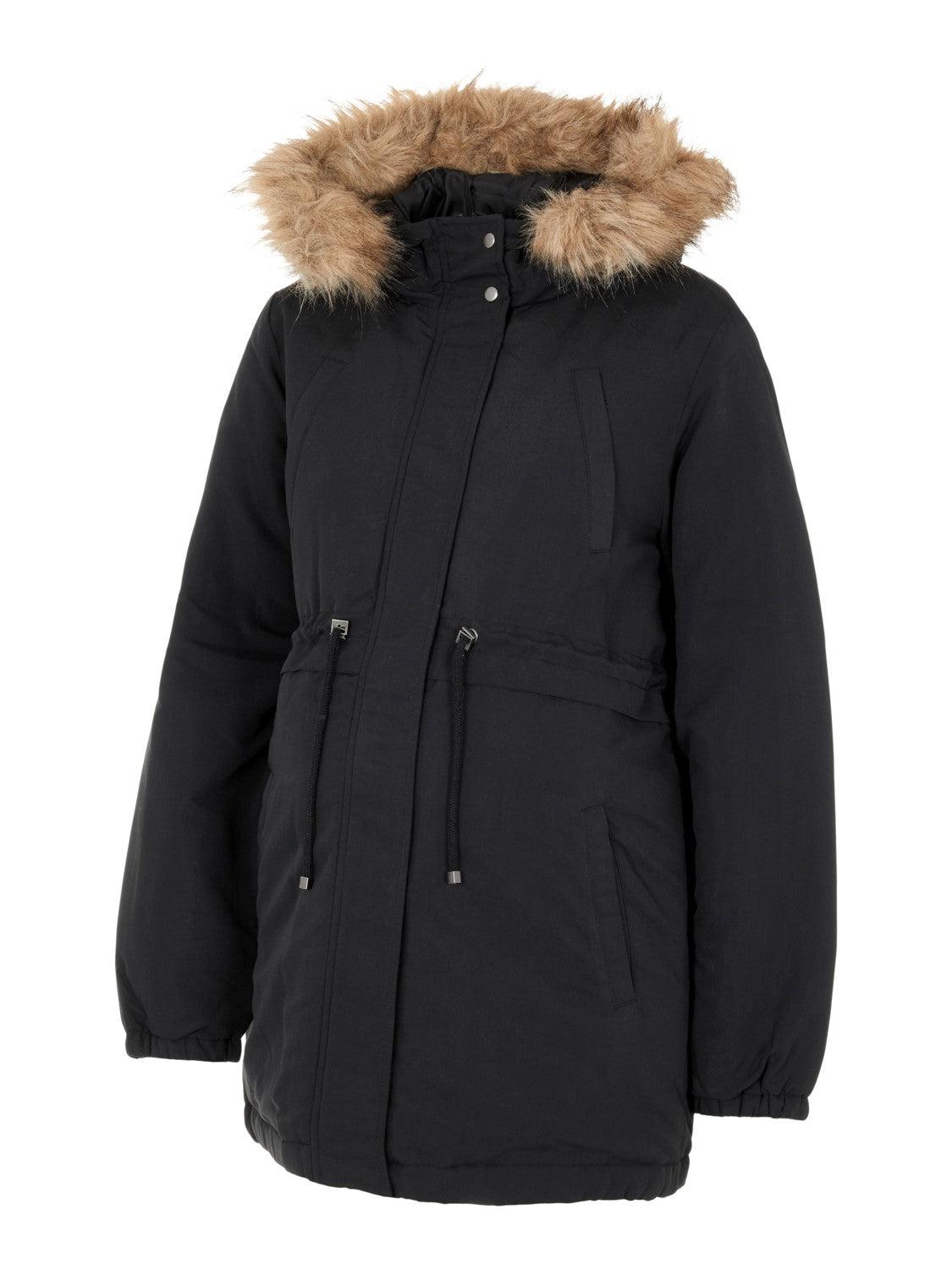 Mamalicious Vente Parka Jas - Jessa - Zwart - Zwangerschapsjas - MamaMilla