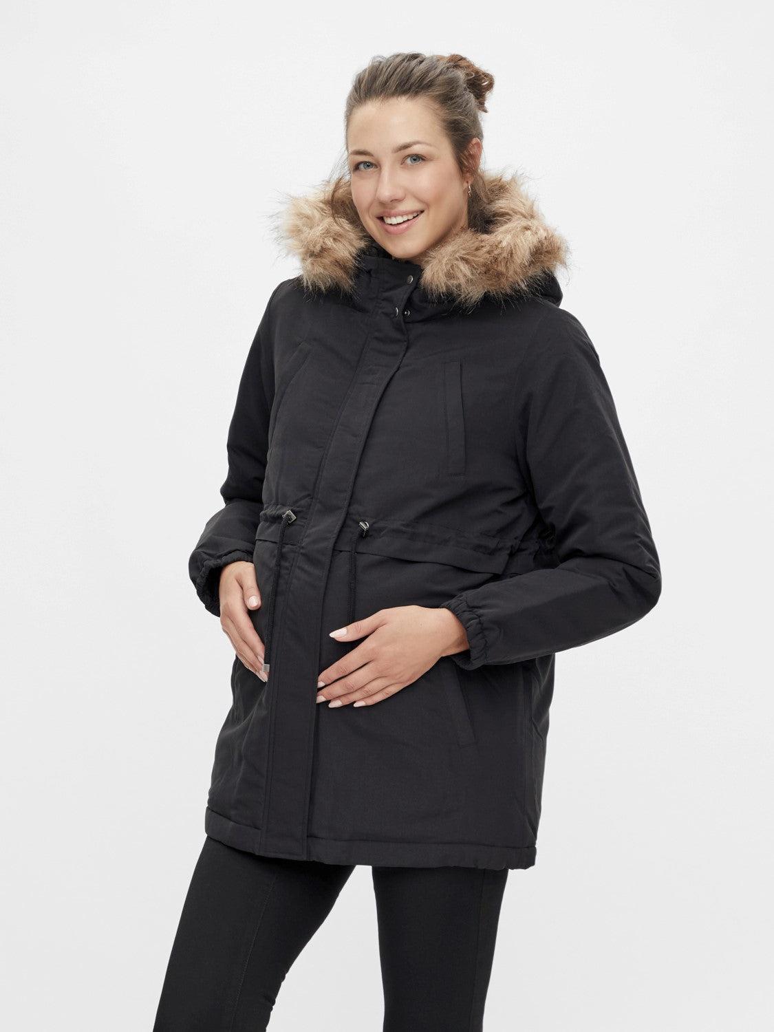 Mamalicious Vente Parka Jas - Jessa - Zwart - Zwangerschapsjas - MamaMilla