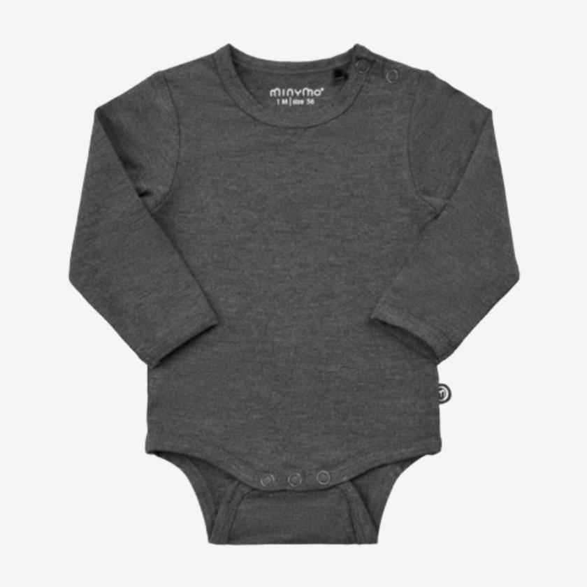 Minymo body in bamboe - Donkergrijs - Body - MamaMilla