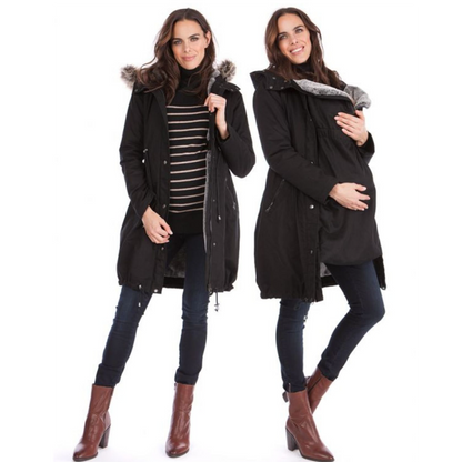 Seraphine Wacht- en draagjas 3-in-1- Valetta - Zwart - Draagjas - MamaMilla