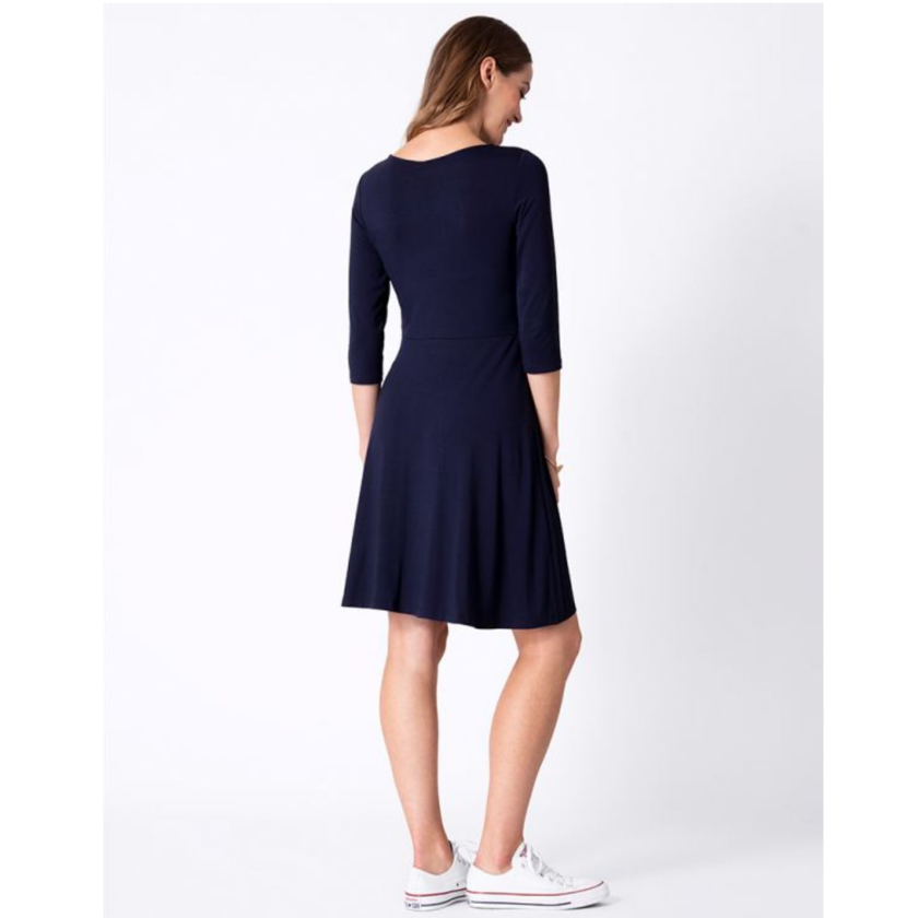 Seraphine wacht- en voedingsjurk - Una - Navy - Voedingskleding - MamaMilla