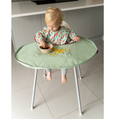 Tidy Tot Slab en Dienblad - SET - Salie Groenten - Slab met mouwen - MamaMilla