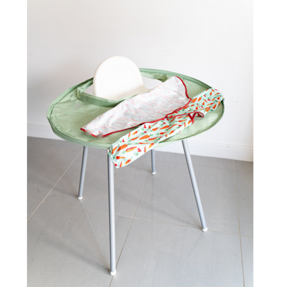 Tidy Tot Slab en Dienblad - SET - Salie Groenten - Slab met mouwen - MamaMilla