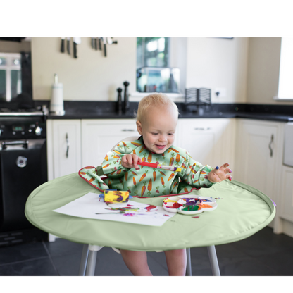 Tidy Tot Slab en Dienblad - SET - Salie Groenten - Slab met mouwen - MamaMilla