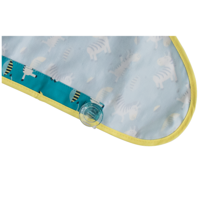 Tidy Tot Slab met Zuignap (lange mouwen) - Turquoise Zebra - Slab met mouwen - MamaMilla