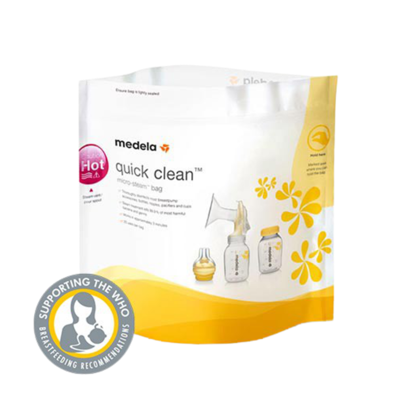 Medela - Quick Clean-zakjes voor sterilisatie in de magnetron - Baby met flesvoeding - MamaMilla