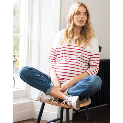 Seraphine Slim Boyfriend Zwangerschapsjeans - Carsten - Middenblauw - Zwangerschapskleding - MamaMilla