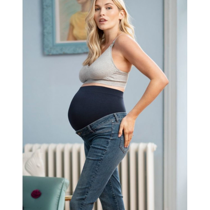 Seraphine Slim Boyfriend Zwangerschapsjeans - Carsten - Middenblauw - Zwangerschapskleding - MamaMilla
