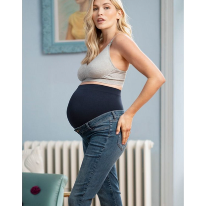 Seraphine Slim Boyfriend Zwangerschapsjeans - Carsten - Middenblauw - Zwangerschapskleding - MamaMilla