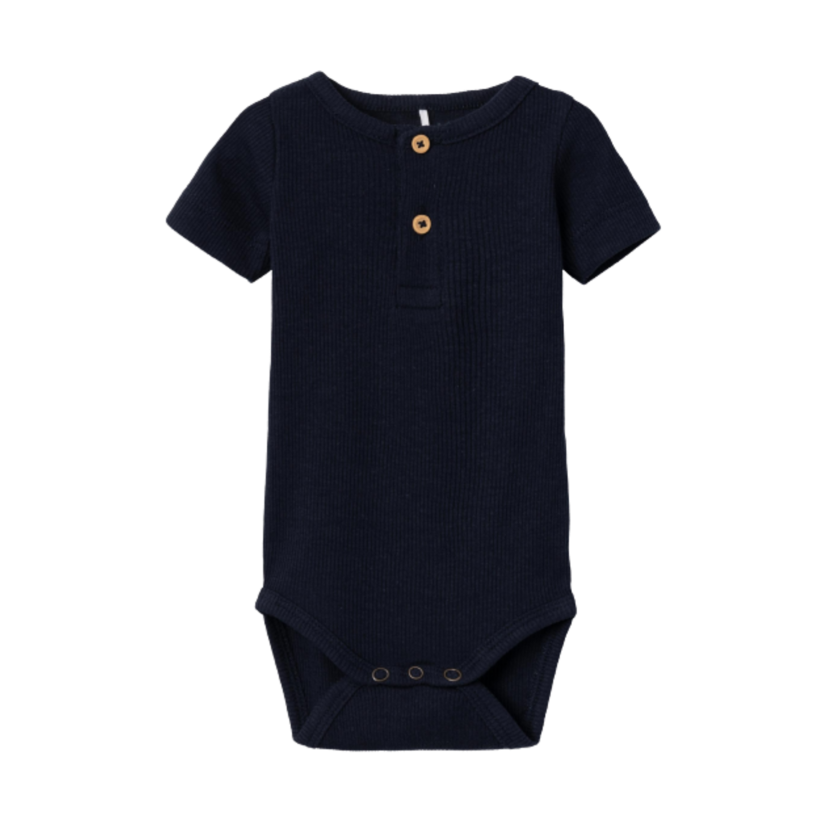 Name it body in rib met korte mouwen - Kab - Dark Sapphire - Body - MamaMilla