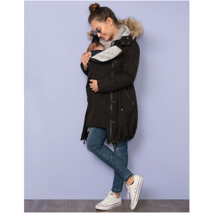 Seraphine Wacht- en draagjas 3-in-1- Valetta - Zwart - Draagjas - MamaMilla