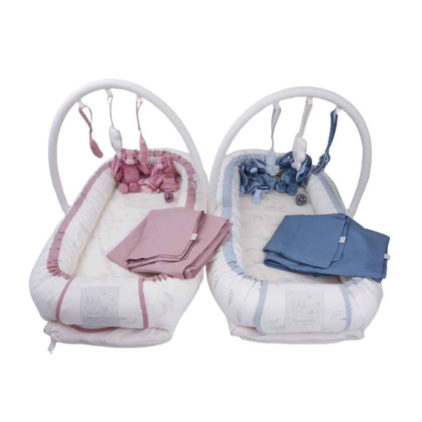 MamaMilla babynestje met Fossflakes vulling - Rozenveren - Babynest - MamaMilla