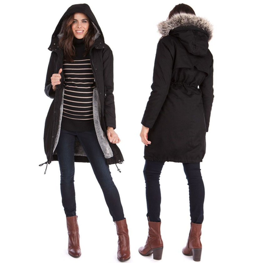 Seraphine Wacht- en draagjas 3-in-1- Valetta - Zwart - Draagjas - MamaMilla