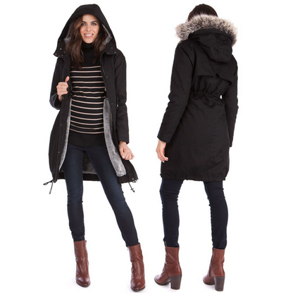 Seraphine Wacht- en draagjas 3-in-1- Valetta - Zwart - Draagjas - MamaMilla