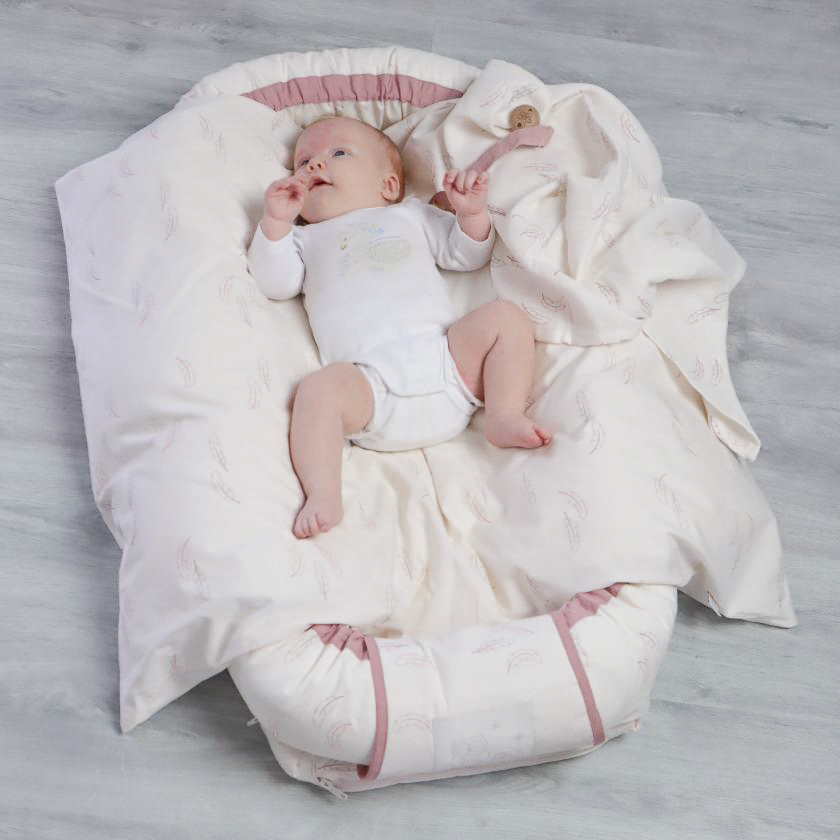 MamaMilla babynestje met Fossflakes vulling - Rozenveren - Babynest - MamaMilla