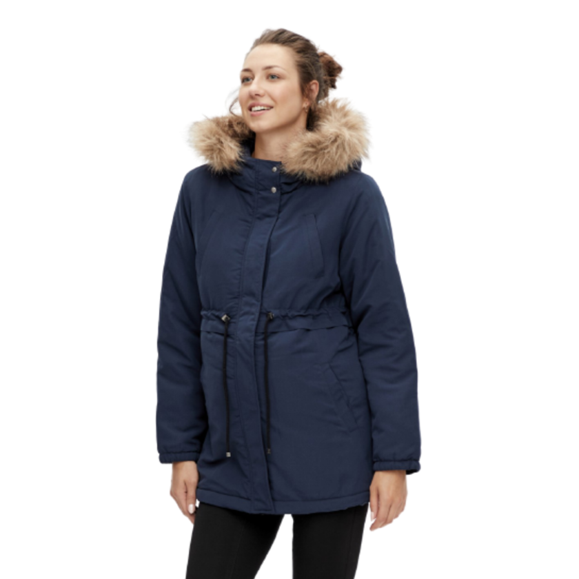 Mamalicious Zwangerschapsparkajas - Jessa - Marineblauwe blazer - Zwangerschapsjas - MamaMilla