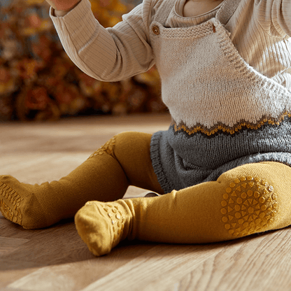 GoBabyGo maillot met antislip rubber (Tights) - Grijs gemêleerd - Maillot - MamaMilla