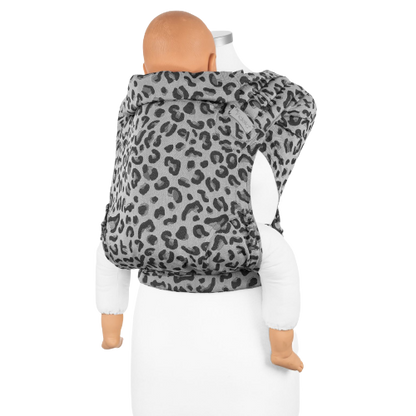 Fidella FlyClick Draagzak - Leopard Zilver - Babydraagzak - MamaMilla